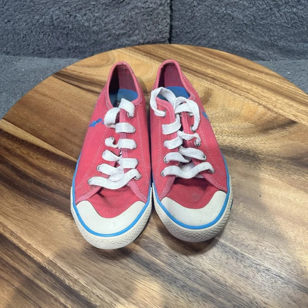 POLO RALPH LAUREN 991732  Inf's 13.5  Preppy Pink Canvas Casual Shoes‎ Laces